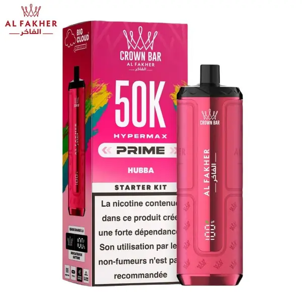 Crown Bar Hyper Max Prime 50K Huba | Al Fakher