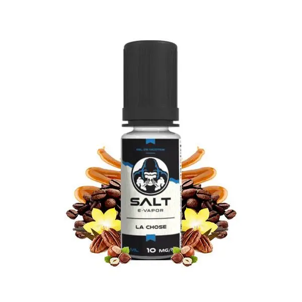E liquide Caramel, Vanille, Café & Noisettes – La Chose 10ml (Sel de nicotine) – Salt E-Vapor / Le French Liquide