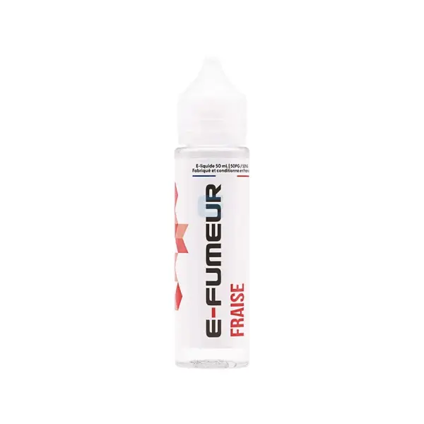 E-liquide Fraise 50 mL - E-FUMEUR