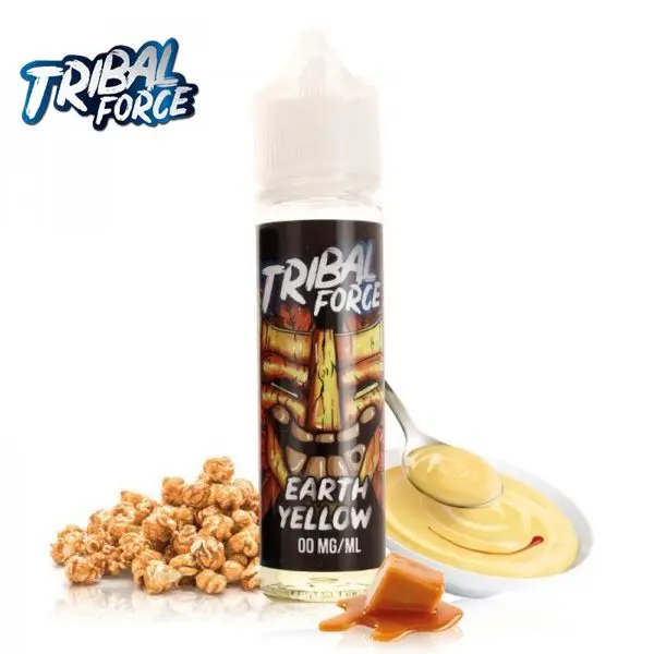 E-liquide Pop-Corn, Vanille & Caramel – Earth Yellow 50ml – Tribal Force