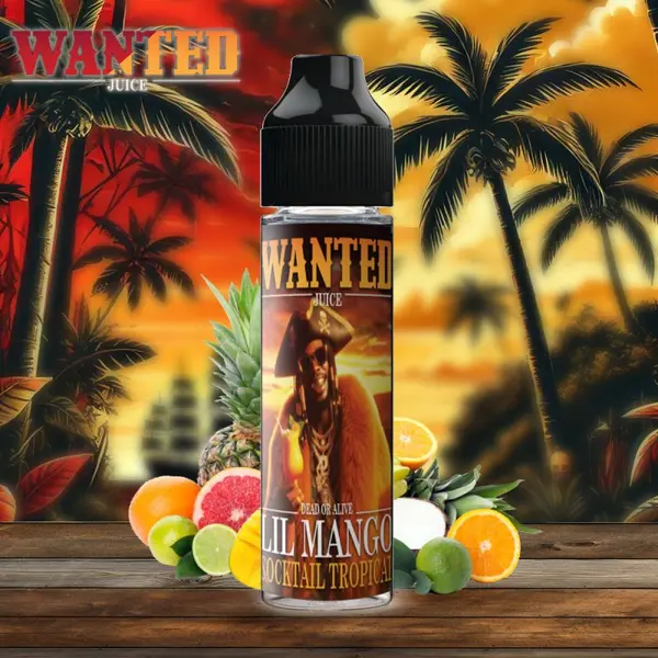 E-liquide Ananas, Mangue, Agrumes & Fraîcheur – Lil Mango 50ml – Wanted Juice