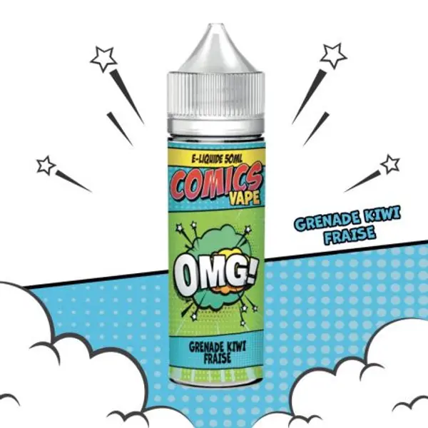 E-LIQUIDE 50ML Grenade Kiwi & Fraise OMG! COMICS VAPE