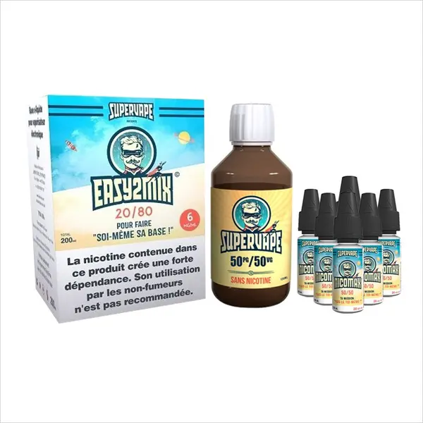 BASE EASY2MIX 200ML 20/80 6MG  – SUPERVAPE