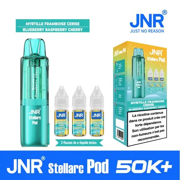 Pack Pod Remplacement Stellarc + 3 E-liquides – JNR