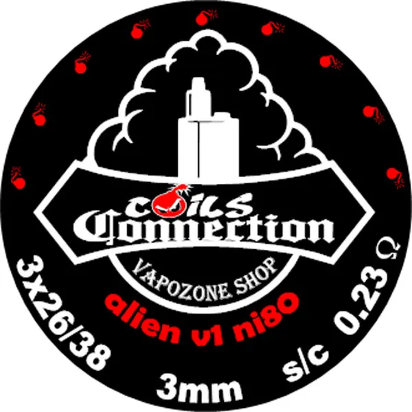 Alien V1 – Ni80 – 3mm | Coils Connection X Vapozone | 0.23ohm