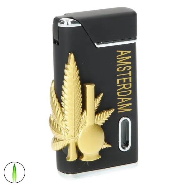 BRIQUET BELFLAM TURBO BLACK AND GOLD LEAF